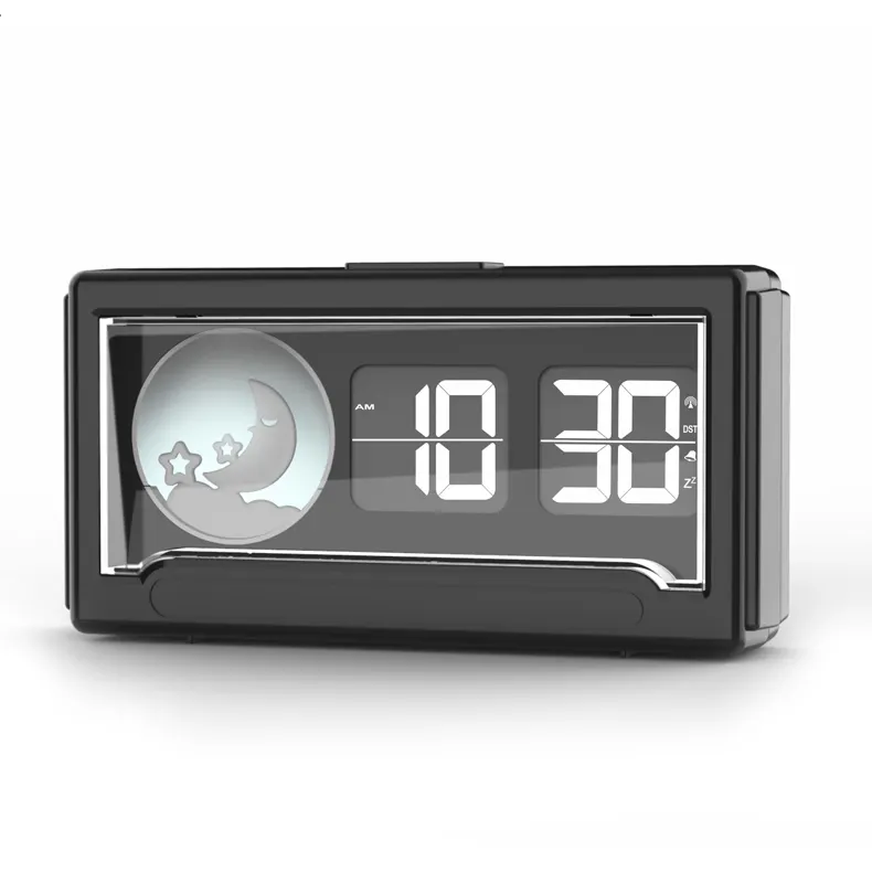 2023 new digital alarm clock night light smart table flip clock snooze function backlight desk decor auto