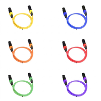 Cable de Micrófono XLR con Código de Color SJTW, Cable Balanceado Profesional, Conectores de Aleación de Zinc, Blindaje Trenzado de Cobre Libre de Oxígeno