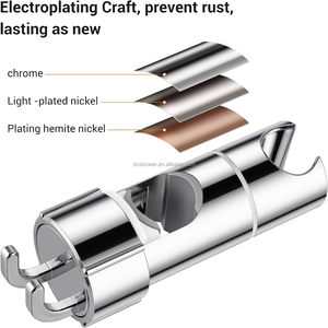 Support de tête de <span class=keywords><strong>douche</strong></span> à main réglable <span class=keywords><strong>universel</strong></span> 16-27MM Support de support de <span class=keywords><strong>douche</strong></span> chromé ABS - Product Image 2