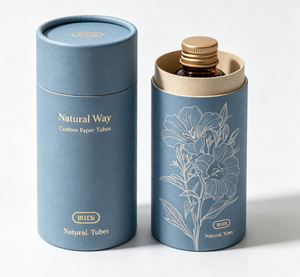 Cosmetic Paper Tube Green Gold Foil Recyclable Packaging for Face <b>Cream</b> Skincare Packaging Tube with Foam Insert - Product Image 2