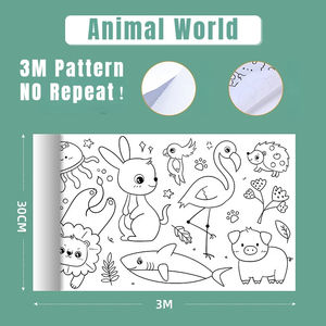 Rouleau de dessin en gros pour enfants, papier adhésif à colorier DIY, peinture pour enfants, jouets éducatifs précoces - Product Image 3
