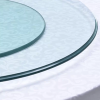 Dessus de table en verre trempé personnalisable pour la maison hôtel restaurant salon salle à manger utilisation de la table basse plateau tournant en verre