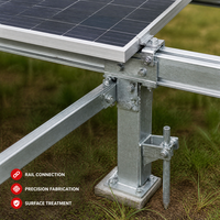 Structure en acier pour panneaux solaires, système de support de montage photovoltaïque, support d'installation au sol personnalisé pour projets énergétiques