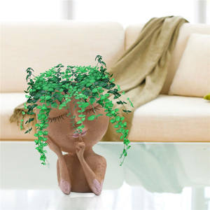 <span class=keywords><strong>Maceta</strong></span> con cabeza de chica linda, <span class=keywords><strong>busto</strong></span> de resina, estatua, <span class=keywords><strong>maceta</strong></span> de cara, florero de arte decorativo para plantas de interior y exterior, macetas de jardín femeninas con agujero - Product Image 6