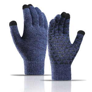 Gants en tricot antidérapants pour femmes et hommes avec logo personnalisé, gants d'hiver chauds pour écran tactile, gants unisexes imprimés - Product Image 4