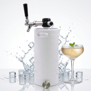 Dispensador de Bebidas Caseras de Acero Inoxidable, <span class=keywords><strong>Barril</strong></span> para Refrescos de 3.8L de Pared Simple +BL02A - Product Image 1