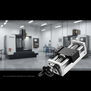 Eje lineal de 100 mm con husillo de bolas, bloque deslizante con rodamiento C7 de doble eje óptico para router CNC, ejes X, Y, Z - Product Image 2