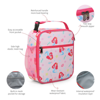 Sacs à lunch isothermes personnalisés pour étudiants, sacs fourre-tout pliables avec fermeture éclair, sacs isothermes portables imperméables en Oxford réutilisables, sacs à lunch pour enfants