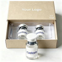 Cajas de Lujo con Etiqueta y Tirador para Viales de 2ml y 3ml, Embalaje para Suplementos de Péptidos, Cajas de Papel con Inserto para Viales de Péptidos