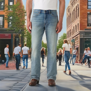 Jeans de Mezclilla para Hombre, Corte Recto, Lavado a la Piedra, Cintura Media, Algodón, Estilo Casual, para Primavera - Product Image 4