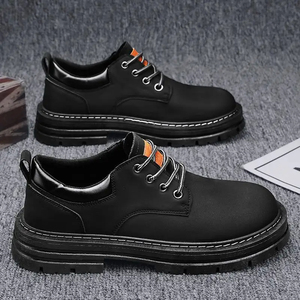 Zapatos <span class=keywords><strong>de</strong></span> hombre para otoño, botas amarillas grandes, estilo británico, zapatos <span class=keywords><strong>de</strong></span> <span class=keywords><strong>trabajo</strong></span> que combinan con todo, suelas gruesas, resistentes al desgaste, zapatos casuales <span class=keywords><strong>de</strong></span> caña baja. - Product Image 2