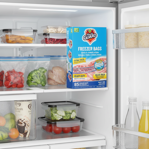 Sacchetti per Congelatore e Frigorifero Resistenti da 85 Pezzi, Formato Quarto, con Linguette Richiudibili Facili da Aprire - Product Image 2