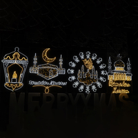 Al Aire Libre impermeable LED 2D patrón grande Navidad paisaje decoración iluminación IP65 Cruz calle motivo luz Navidad poste