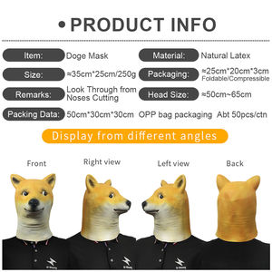 आराध्य कुत्ते कॉमेडी पार्टी लेटेक्स मास्क उत्सव के लिए पशु हेडगियर उत्सव उत्सव उत्सव मज़ा गतिविधि - Product Image 2