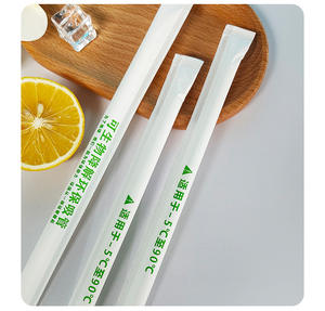 Gobelet jetable de bonne qualité réutilisable avec couvercle et paille en plastique, paille en twine, paille pour boba, pailles à boire - Product Image 2