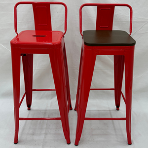 Bán Buôn Nhà Máy Phía Trước Bàn Sắt Cao Thanh Phân Với Gỗ Hội Đồng Quản Trị Mỹ Cao Trở Lại Ghế Kim Loại Sắt Retro Cafe Thanh Ghế - Product Image 5