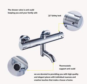 Modern Thermostatic <strong>Mixing</strong> <strong>Valve</strong> Wall Mount <strong>Replacement</strong> <strong>Shower</strong> Bar <strong>Valve</strong> with Outlet for Home Hotel - Product Image 4