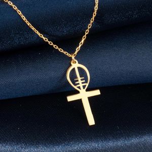 สร้อยคอสัญลักษณ์ออดินครา อิมานี สไตล์มินิมอล ชุบทอง 18k ทำจากสแตนเลสสตีล 316L จี้แฟชั่นสัญลักษณ์แห่งศรัทธาควันซา สำหรับผู้หญิง - Product Image 1