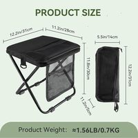 Tabouret pliable d'extérieur, chaise portable avec deux poches latérales pour les voyages