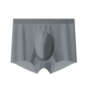 Calzoncillos bóxer cómodos para hombre 74% nailon 26% Spandex seda de hielo transpirable y fresco de tiro medio cantidad mínima de pedido personalizada - Product Image 2