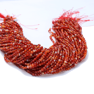 Perles de pierres précieuses en agate et en cornaline naturelles de luxe, taille brillante, hauteur de 8 mm, pour la fabrication de bijoux, qualité supérieure - Product Image 1