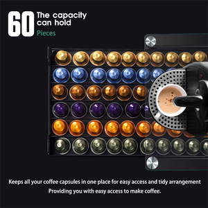 Tiroir de Rangement en Verre Trempé Effet Cristal pour 60 Capsules <span class=keywords><strong>Nespresso</strong></span> <span class=keywords><strong>Vertuoline</strong></span> - Product Image 4