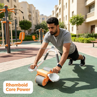 Rouleau de fitness à rebond automatique au design tendance pour hommes et femmes adultes, pour l'entraînement abdominal, la minceur de la taille et la combustion des graisses