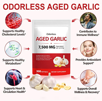 Gélules d'extrait d'ail vieilli OEM 7500mg, capsules d'extrait d'ail sans odeur, suppléments d'ail vieilli pour la santé cardiaque et immunitaire