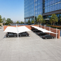 Structure de carport solaire en plein champ avec profilés en acier alliage zinc-aluminium-magnésium, garantie 25 ans, galvanisation à chaud, résistance au vent 56 m/s