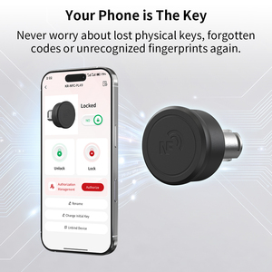 <span class=keywords><strong>Serratura</strong></span> per Tapparelle Senza Fili, Senza Foratura, Senza Batteria, NFC, con Pulsante Pop-up, per Retrofit Diretto di Vecchie Serrature per Tapparelle Avvolgibili - Product Image 4