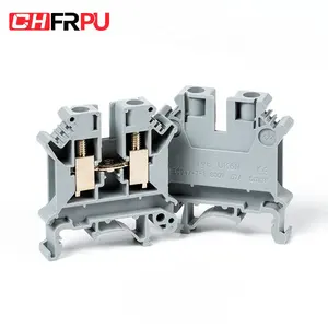 CHFRPU UK6N 6mm2 DIN Rail Screw Terminal Block Brass Conductor Pluggable Screw-in Terminal Block Low Voltage Cable Connector