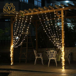 Lãng mạn LED rèm ánh sáng đám cưới cảnh sân khấu trang trí đầy màu sắc thác nước ánh Sáng Cây giáng sinh bầu trời đầy sao ánh sáng chuỗi - Product Image 3