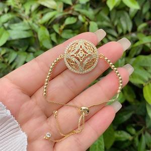 צמיד זהב 18k משובץ יהלום מלא זהב 18 קראט להגדיר שילוב צבע כפול מתכווננת צבע כפול אופנה קלאסי לגברים - Product Image 4