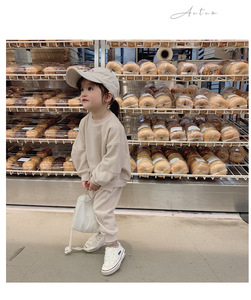 Ensemble de vêtements pour filles Mysweeby personnalisé, style coréen, coton, vêtements pour enfants, décontracté, automne, uni - Product Image 3