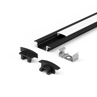 Profilé de plafond en aluminium KC pour tube LED néon encastré, manchon de décoration murale annulaire avec service de découpe en alliage d'aluminium 6063