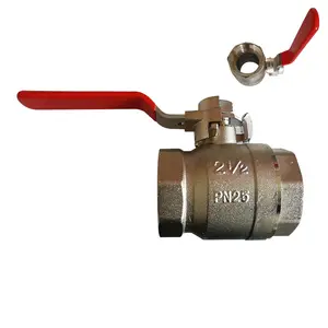 2-1/2 inch Female NPT threaded full bore forged brass CW617N CW614N ball valve