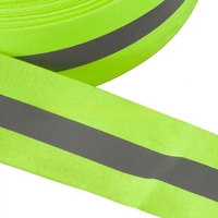 En stock, vente en gros, ruban réfléchissant en polyester haute luminosité, bandes vertes fluorescentes pour sacs, 1/2/2,5/3/4/5 cm