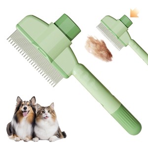 Một Nhấp Chuột Tóc Loại Bỏ Bàn Chải Lược Thép Không Gỉ Kim <span class=keywords><strong>Pet</strong></span> Chải Chuốt Bàn Chải Cho Tóc Dài Mèo Tạo Tác Làm Sạch Bàn Chải - Product Image 2
