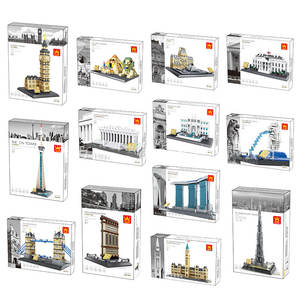 Serie de bloques de construcción Wange, adornos de ensamblaje, bloques de construcción de paisajes famosos, partículas - Product Image 3