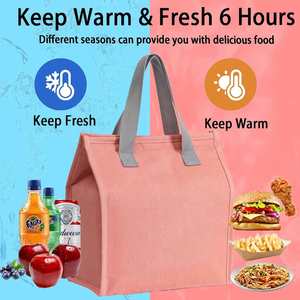 Reusable Lunch Cooler Bag Thermal Lunch Tote Bag Simple and New Fashion Lunch Bag Insulated - Product Image 4