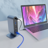 Station d'accueil multifonction pour ordinateur portable Type-C 12-en-1, hub USB 3.1, 3 ports pour Micro SD 2.0, en stock