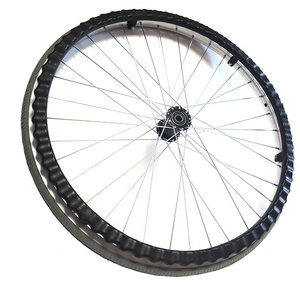 24X1 <span class=keywords><strong>3</strong></span>/8 Inch Rolstoel Pu Platte Vrije Wielen 14X1.375 Rolstoel Pu Geschuimd Bandenwiel Met Hoes - Product Image 1