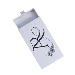 White Sliding <b>Box</b> Solid Cardboard Luxury <b>Gift</b> Packaging <b>Box</b> Cosmetic Drawer <b>Box</b> - Product Image 1