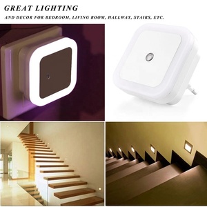 Mini <strong>LED</strong> Night <strong>Light</strong> EU/US <strong>Plug</strong> <strong>in</strong> Dusk to Dawn Sensor Wall Nights Lamp Square for Bedroom Hallway Stairs Corridor 110V 220V - Product Image 5