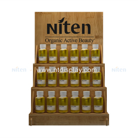 Bois lubrifiant soins du corps épices support parfum cheveux huile support présentoir emballage huiles essentielles affichage en bois