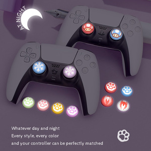 Ps5 <b>Controller</b> <b>Grip</b> Caps Silicone For Ps4 Ps5 Gamepad Paw Snowflake Spider Mushroom Design - Product Image 3