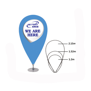 Weihai Wisezone लोकप्रिय धनुष सिर उड़ान flagpole के लिए पदोन्नति 2 3m डबल साइड पॉलिएस्टर इनडोर विज्ञापन पाल बैनर साइन रॉड - Product Image 4