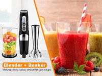 Le Blender Mini Beast Plus Mixer 4 en 1, Mixeur Plongeant Multifonctionnel Sans Fil avec 3 Accessoires