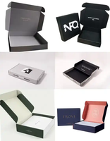 Logo personnalisé papier ondulé pliable Mailer boîte-cadeau paquet expédition à plat vêtements chaussures cosmétiques bougie avec carte de remerciement