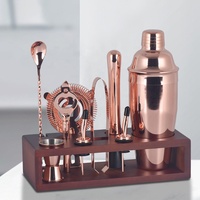Ensemble de shaker à cocktails en acier inoxydable moderne, écologique, de différentes couleurs, sur mesure, directement de l'usine de création, or rose, cuivre